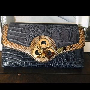 Marc Chantal snakeskin clutch & wallet